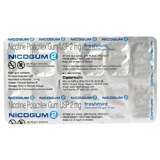 nicogum 2 sugarfree tablet 12's